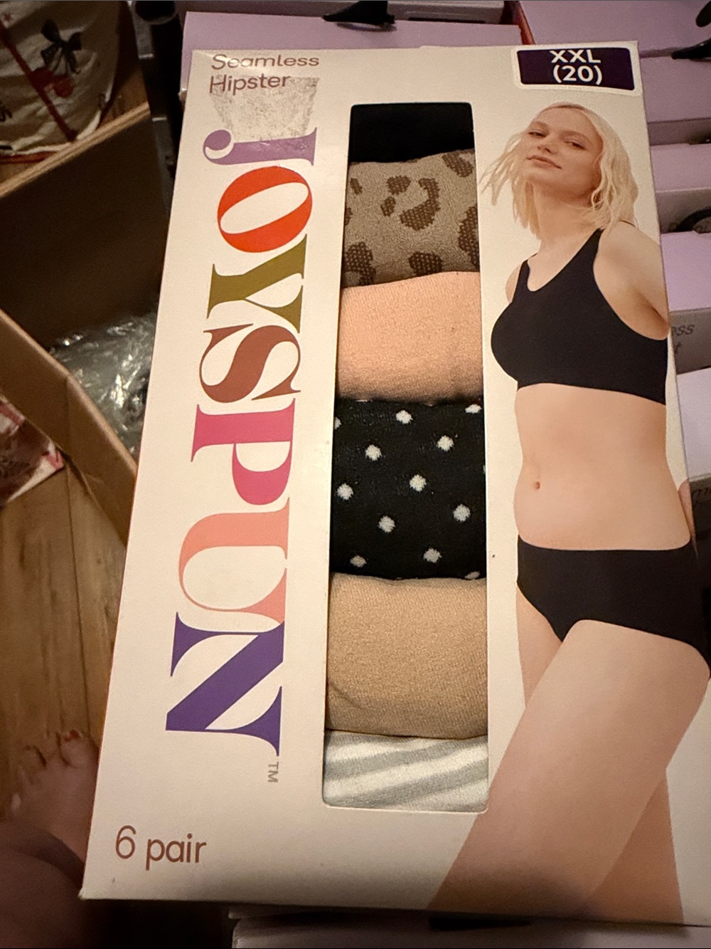 💜 Joyspun Women's Seamless Hipster Panties, 6-Pack, Size:XXL(20)